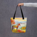Autumn Watercolor Horse Tote bag