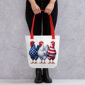 Patriotic Chickens Tote Bag