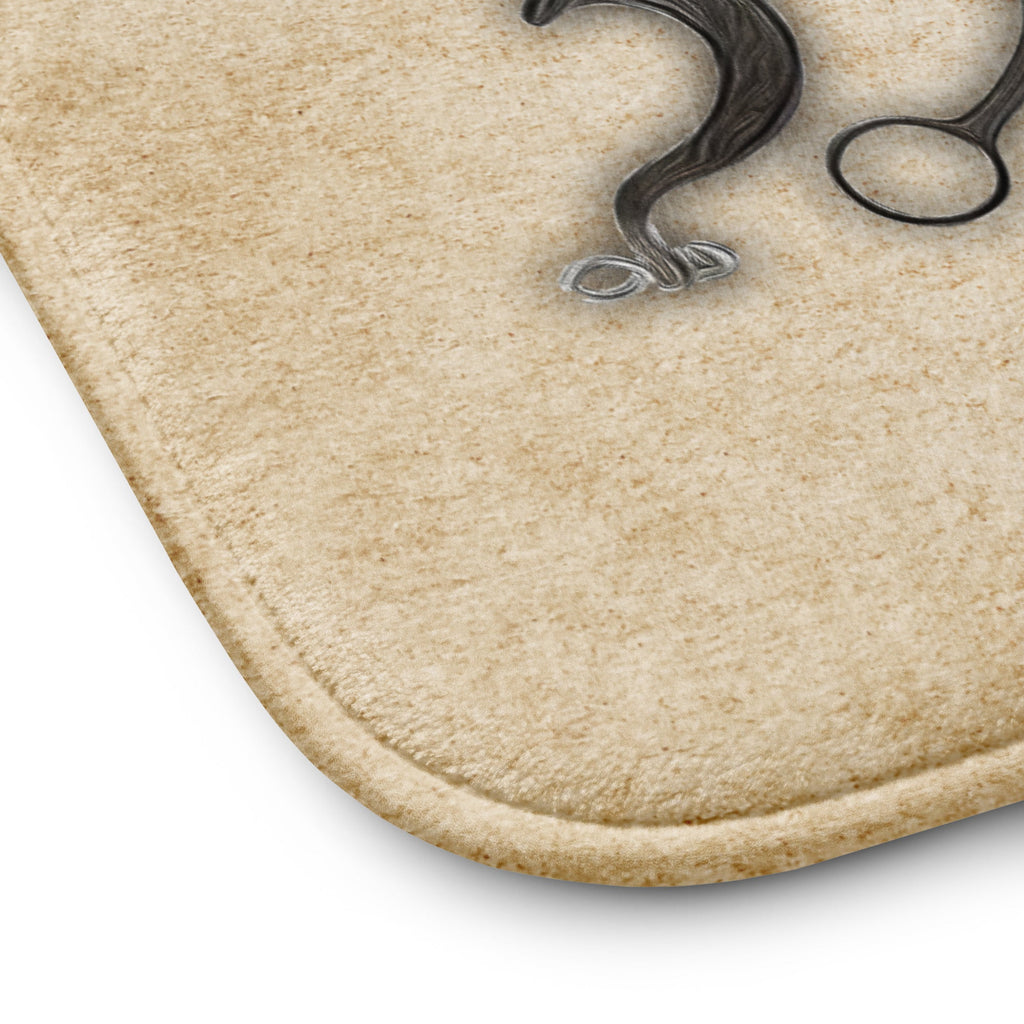 Western Horse Bits Memory Foam Bath Mat