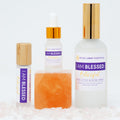 I Am Blessed Trio Set - Blue Lotus and Rose Flower Elixir - Roller Bottle, Drops and Body Spray