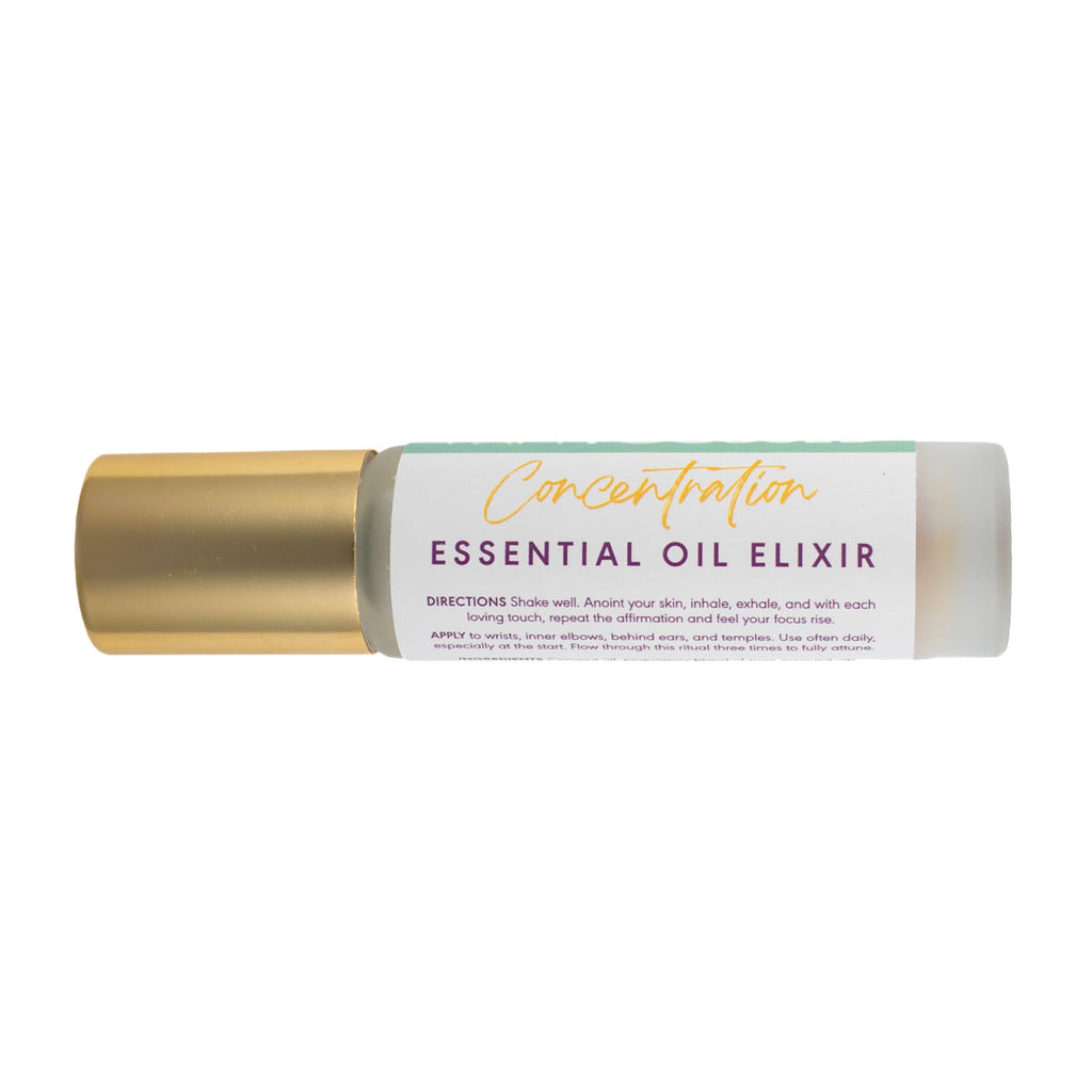 I Am Focused Essential Oil Elixir - Concentration, Awareness, Mindfulness - 10ml Roller Bottle