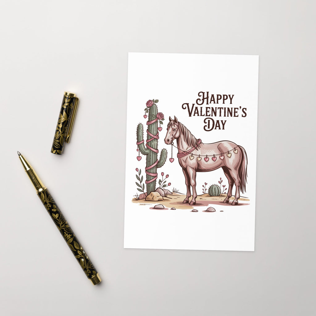 Horse Valentines Greeting Card