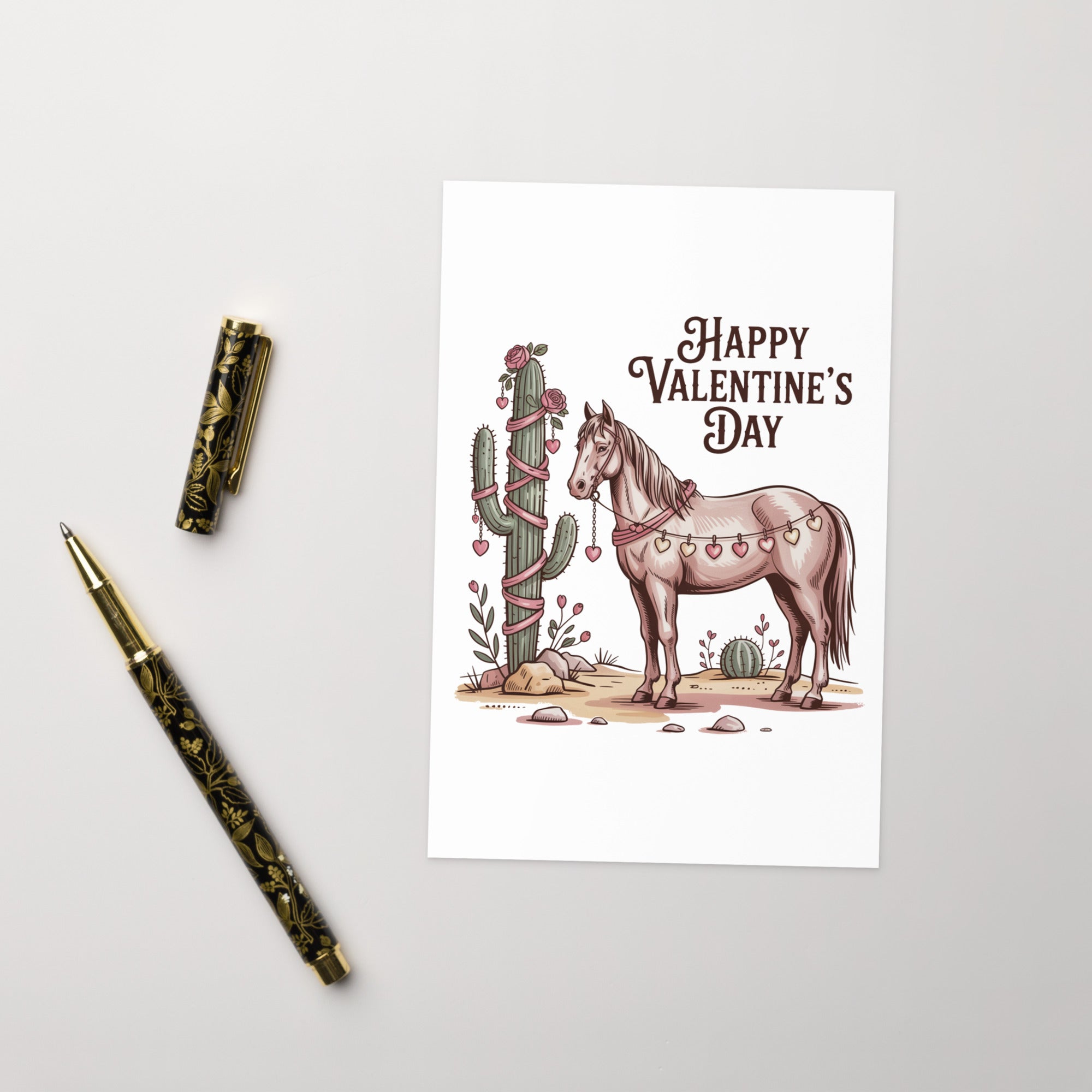 Horse Valentines Greeting Card