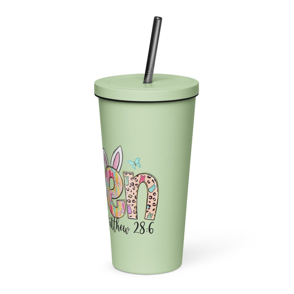 He is Risen 20oz Insulated tumbler with Straw