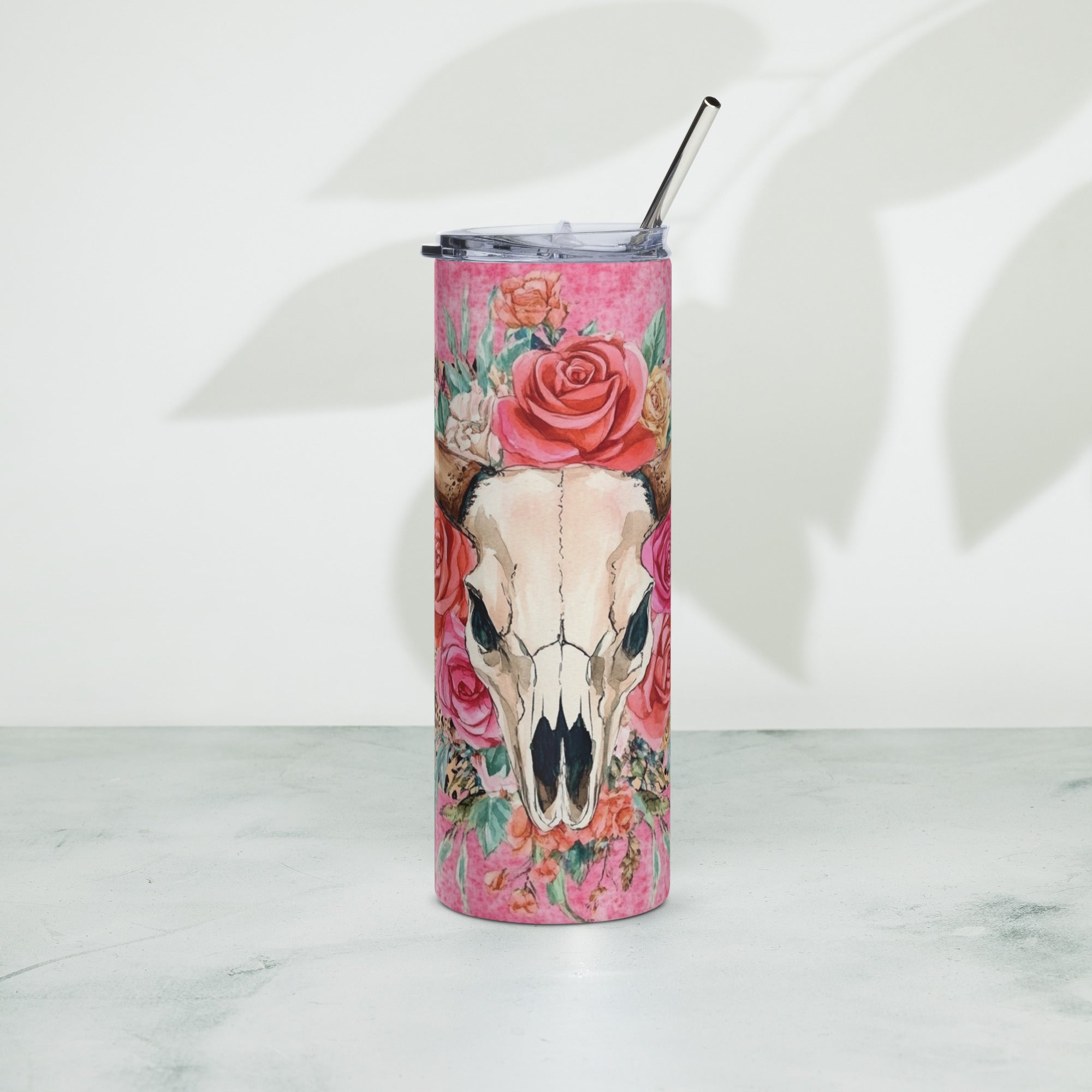 Cow Skull 20 oz. Stainless Steel Tumbler