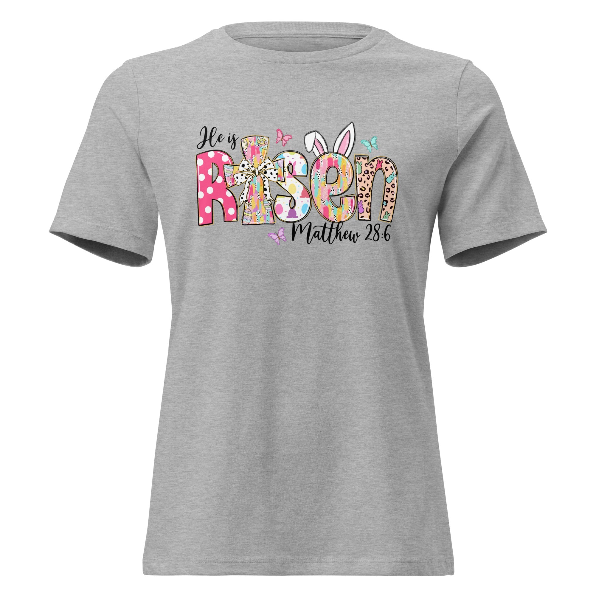 He Is Risen Women's Easter Relaxed T-Shirt