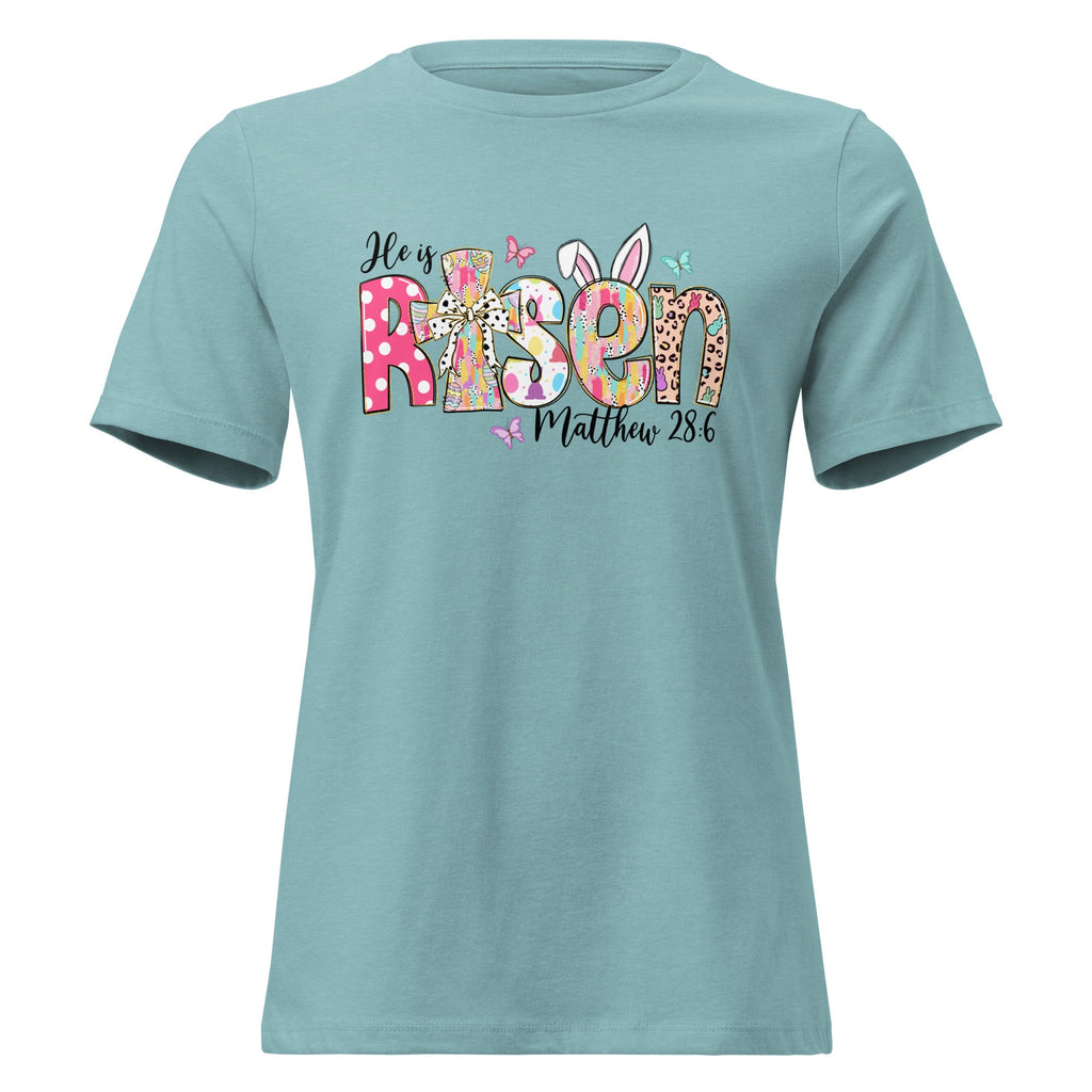 He Is Risen Women's Easter Relaxed T-Shirt