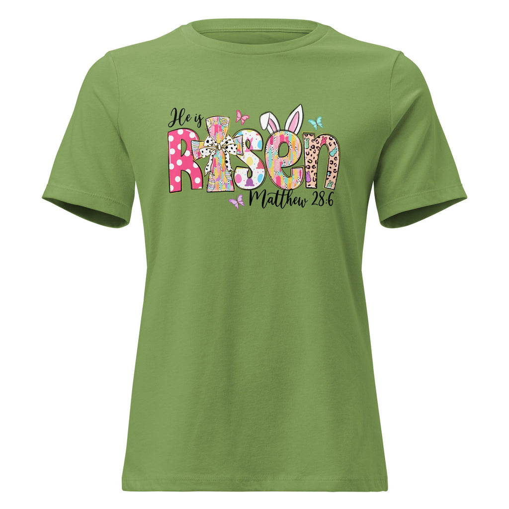 He Is Risen Women's Easter Relaxed T-Shirt