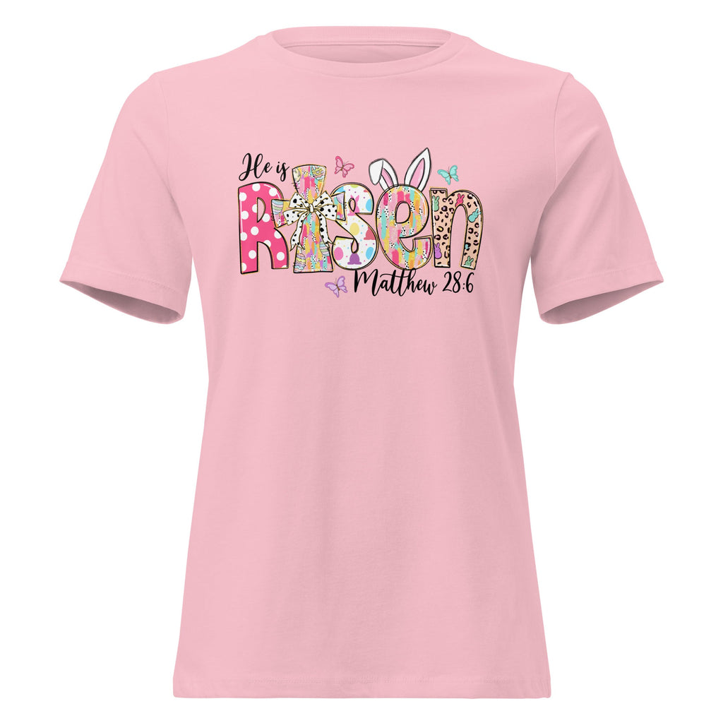 He Is Risen Women's Easter Relaxed T-Shirt