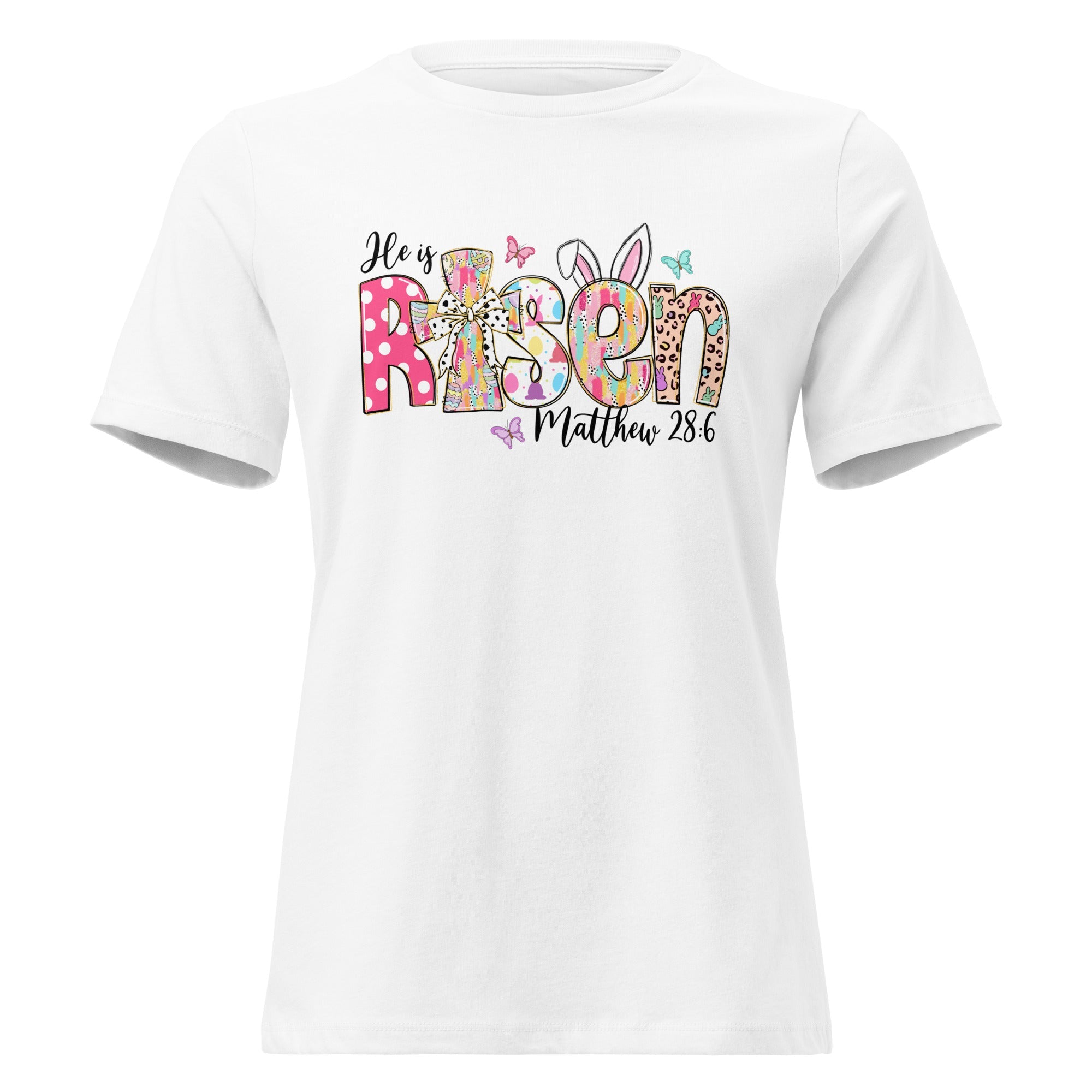 He Is Risen Women's Easter Relaxed T-Shirt